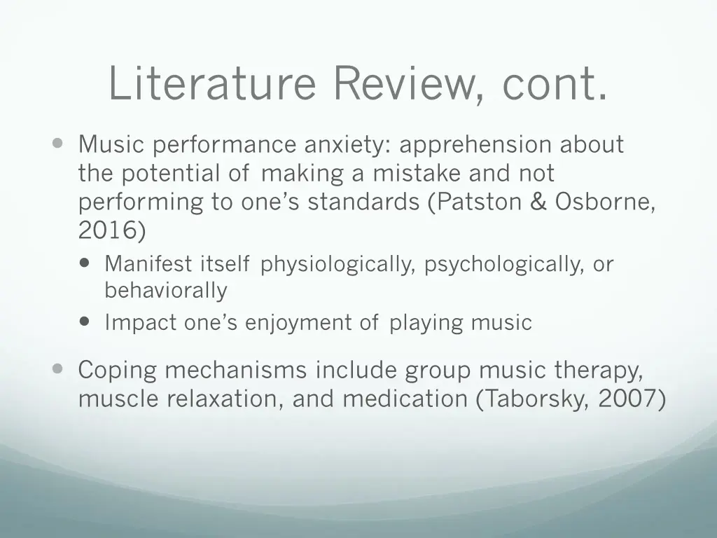 literature review cont
