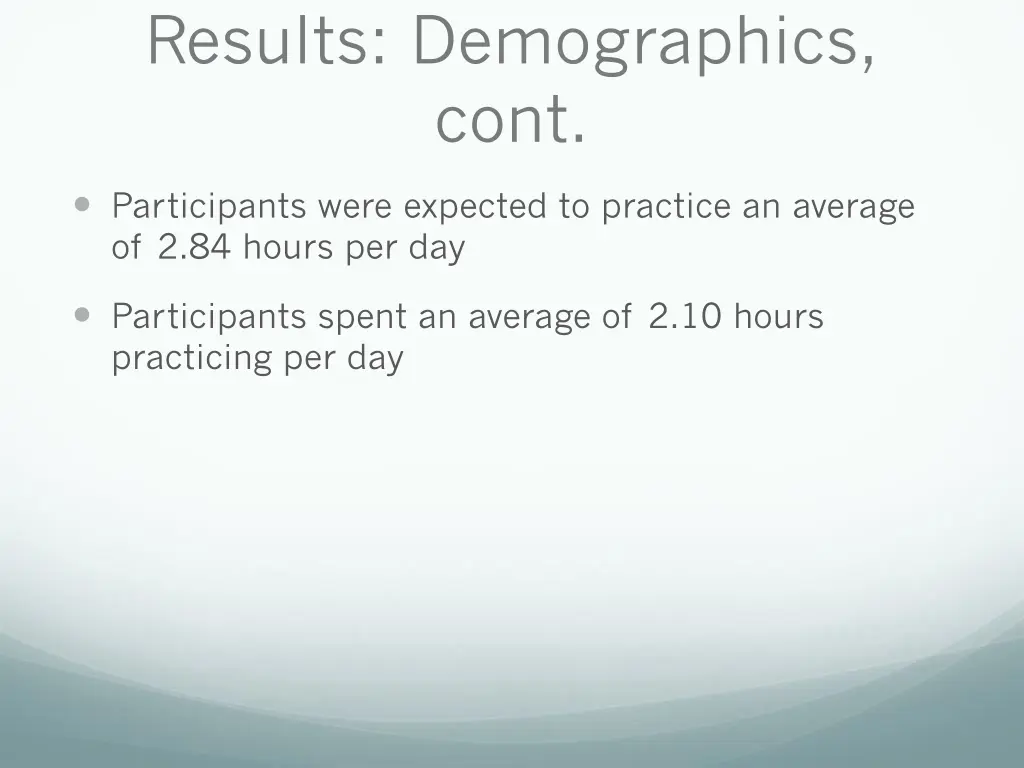 results demographics cont 2