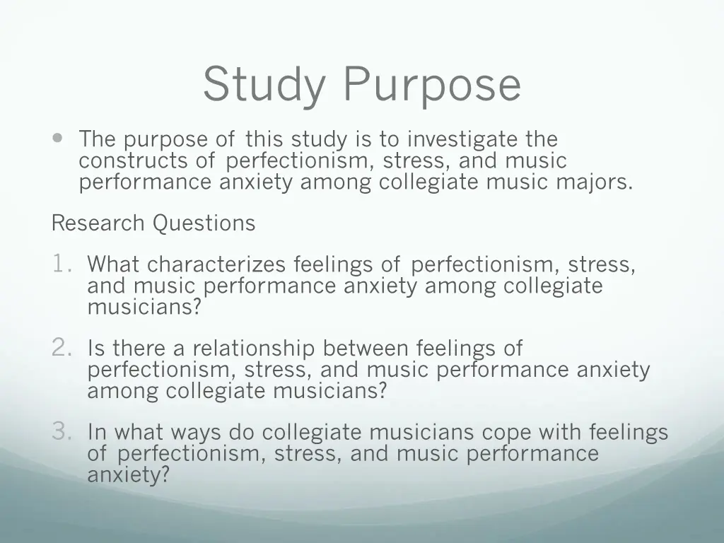 study purpose