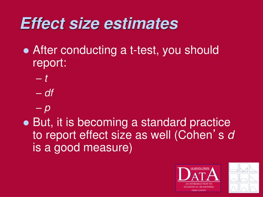 effect size estimates
