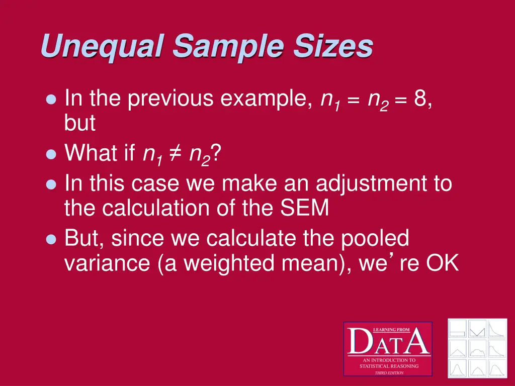 unequal sample sizes