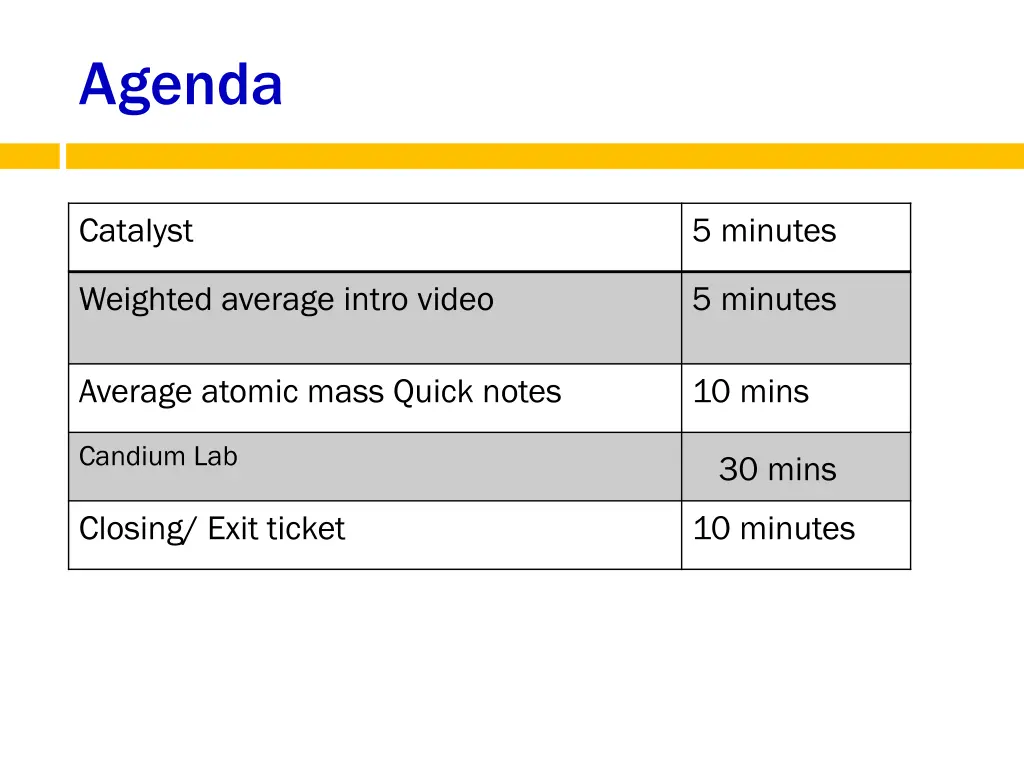agenda