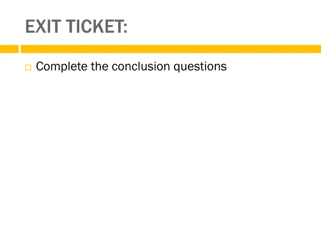 exit ticket