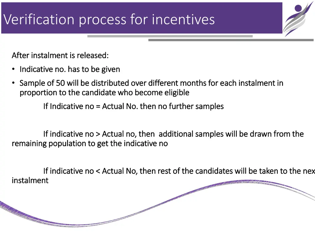 verification process for incentives