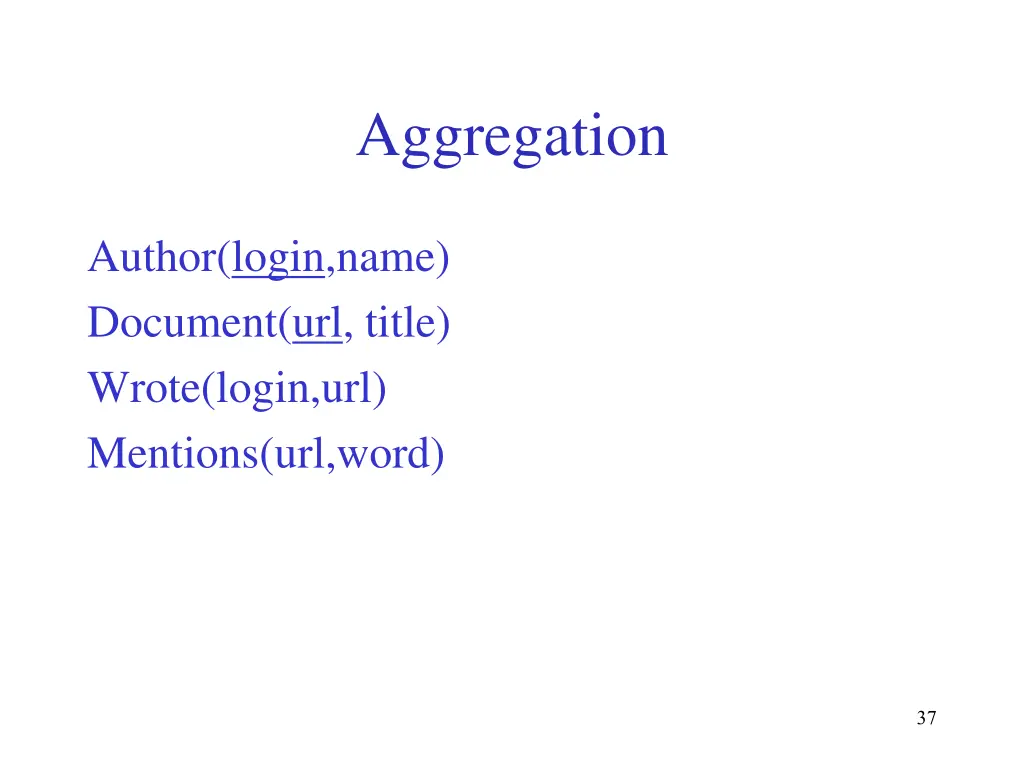 aggregation 1