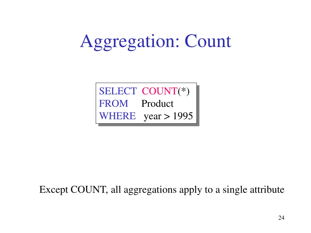 aggregation count