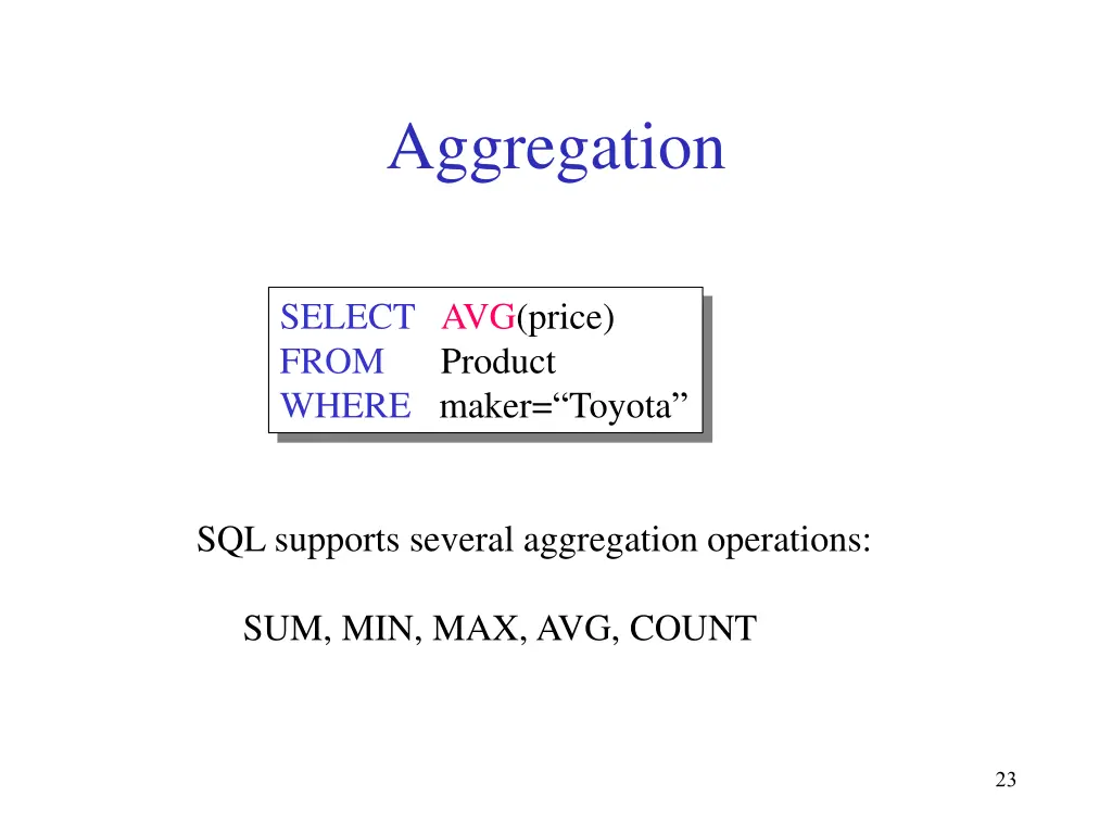 aggregation