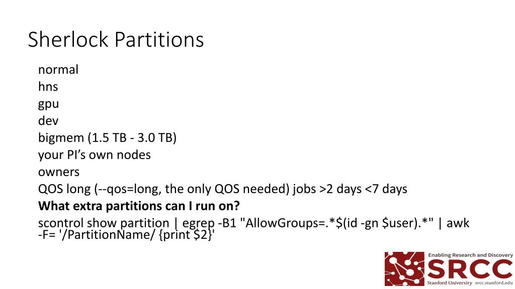 sherlock partitions