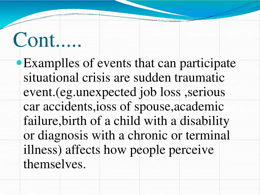 cont examplles of events that can participate