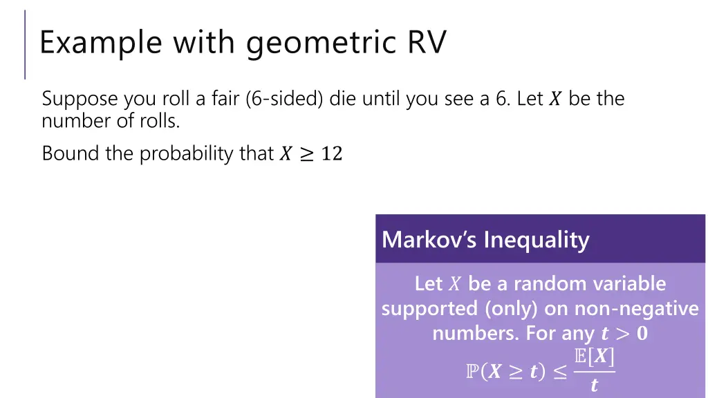example with geometric rv