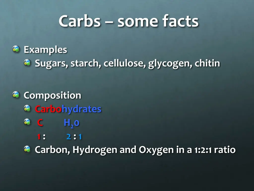 carbs some facts