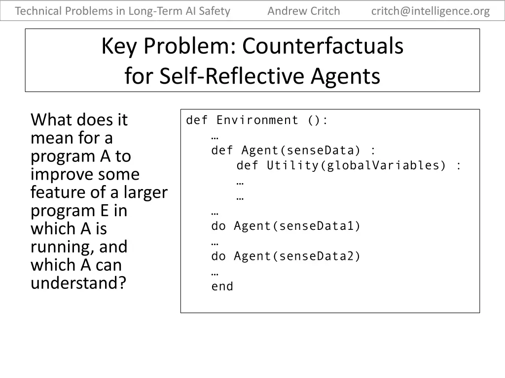 technical problems in long term ai safety 11