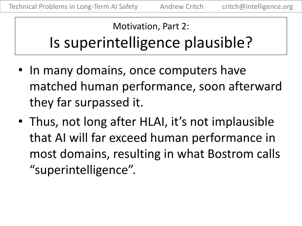 technical problems in long term ai safety 4