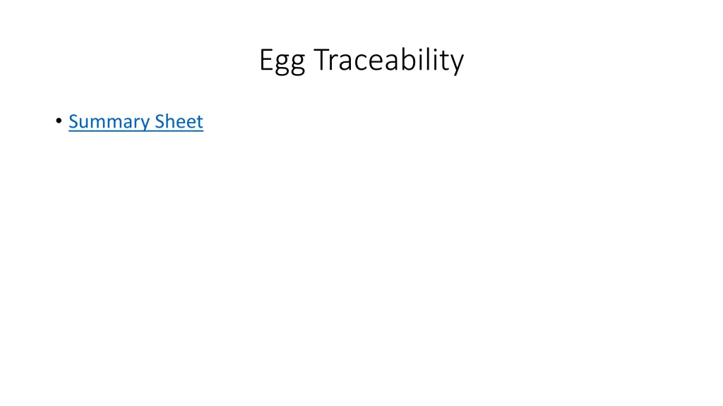 egg traceability