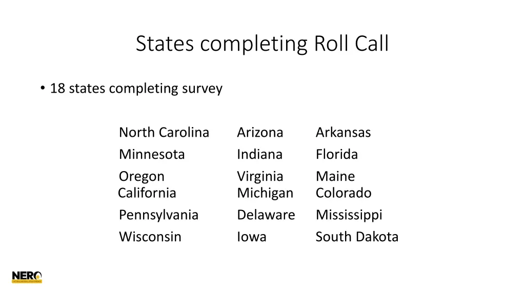 states completing roll call