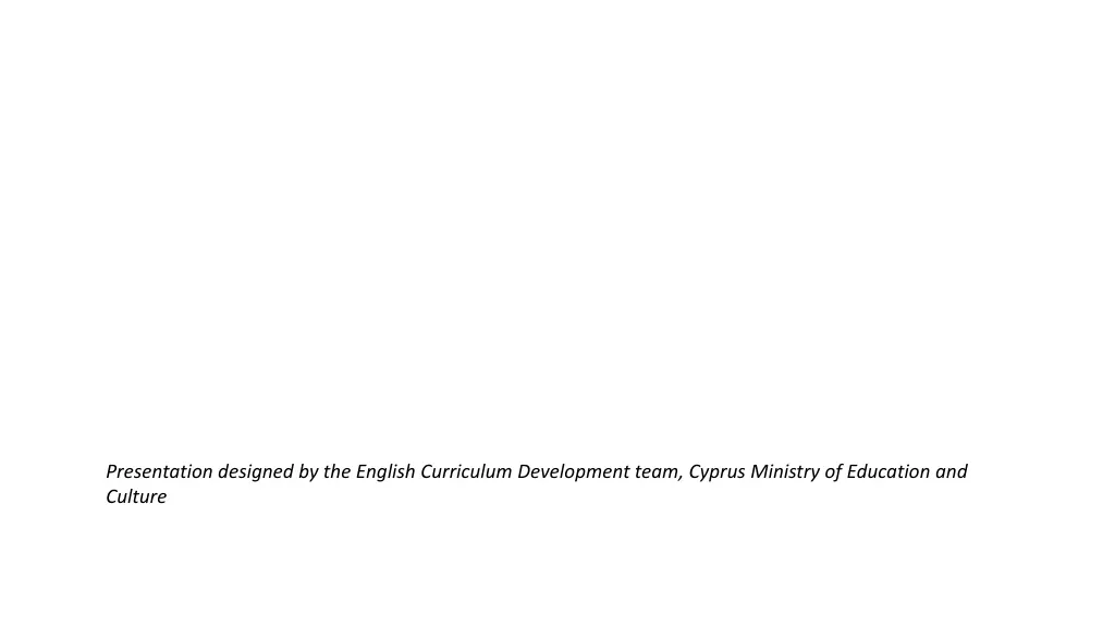 presentation designed by the english curriculum