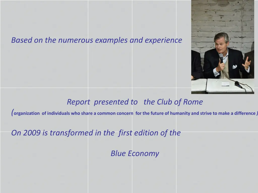 based on the numerous examples and experience