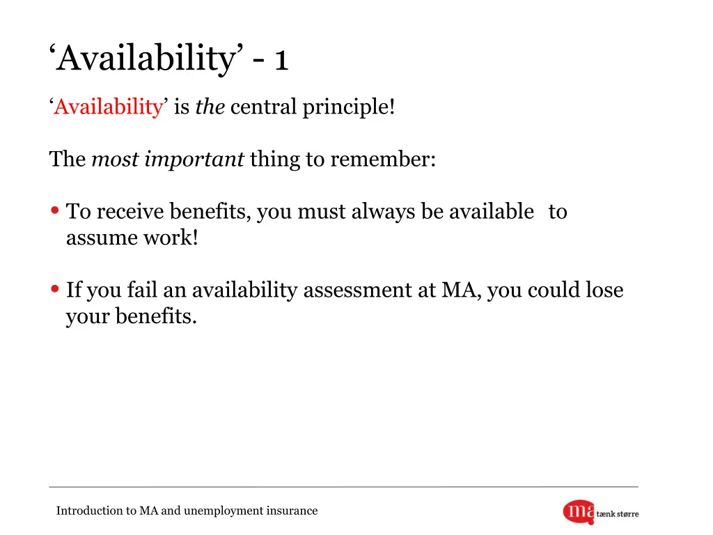 availability 1