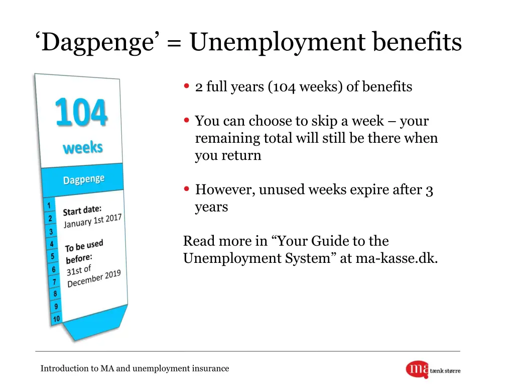 dagpenge unemployment benefits