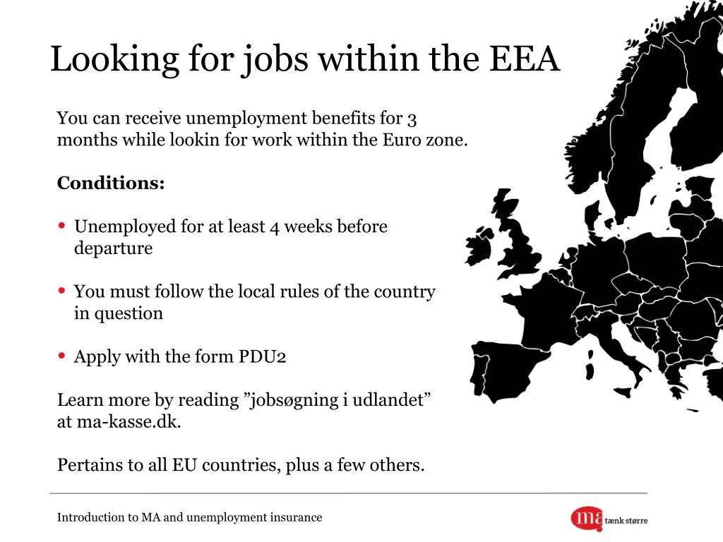 looking for jobs within the eea
