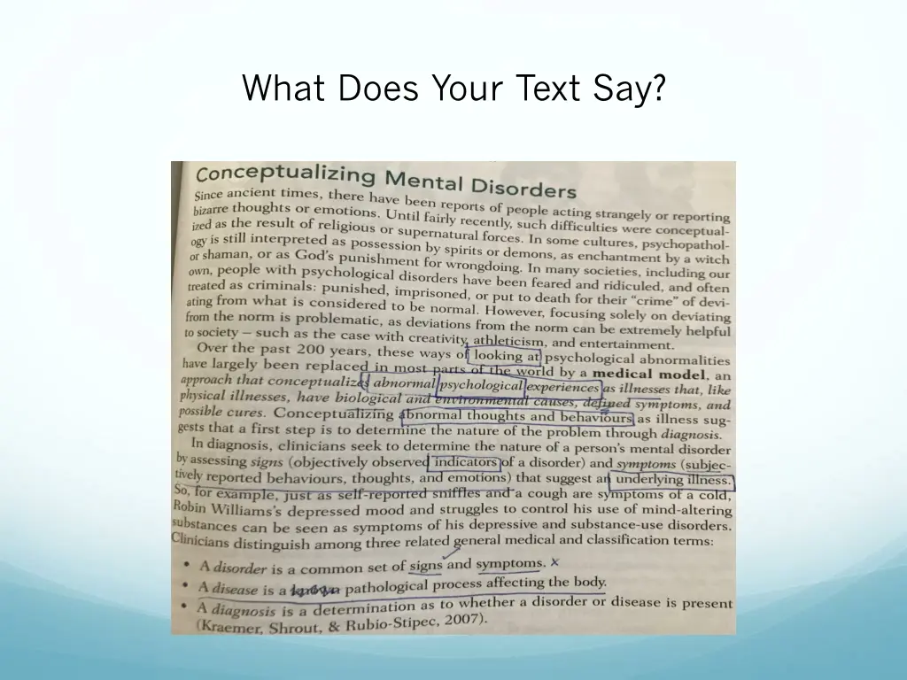 what does your text say