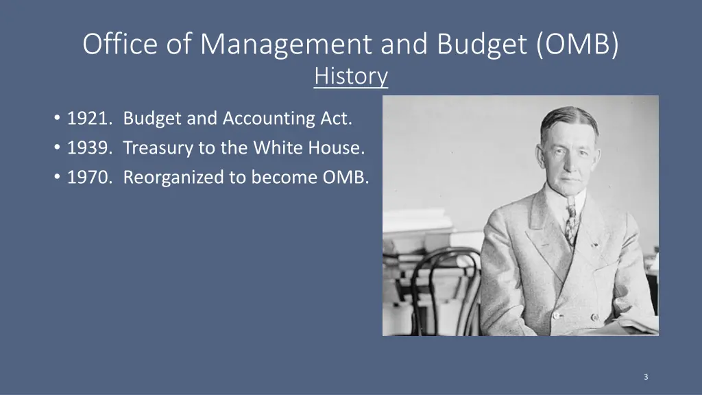 office of management and budget omb history