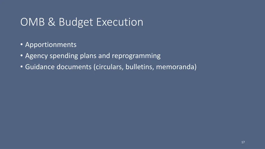 omb budget execution
