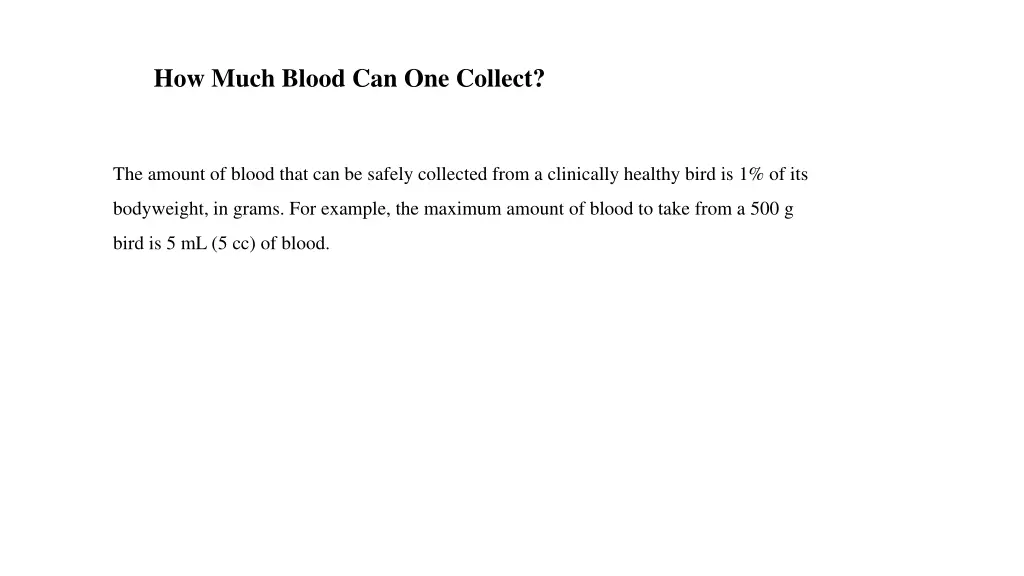 how much blood can one collect