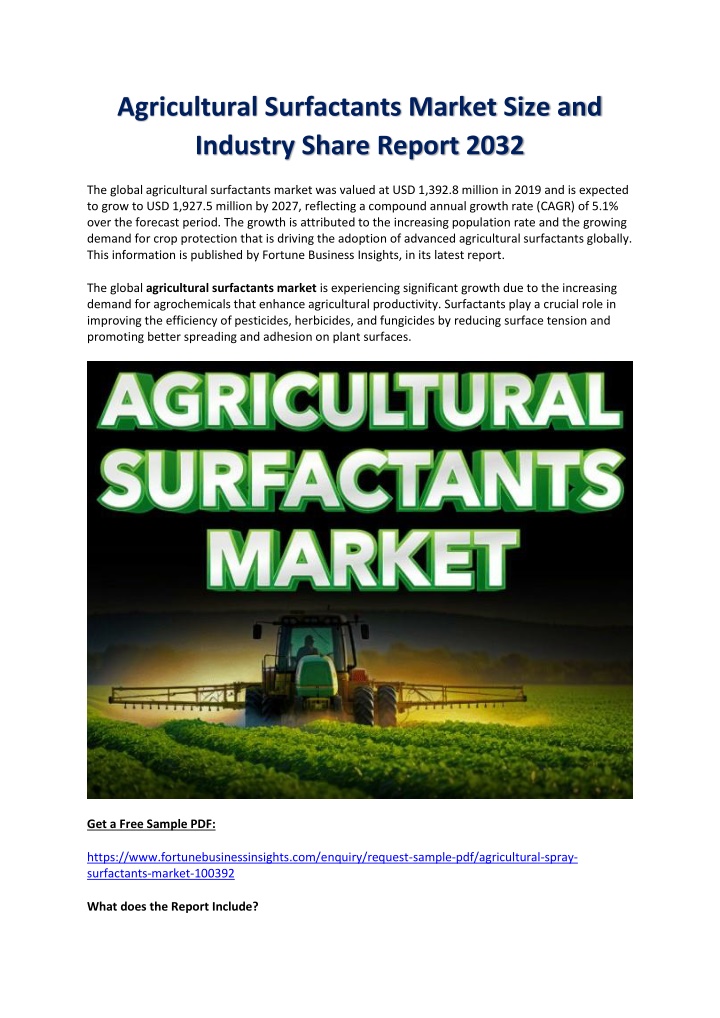 agricultural surfactants market size and industry
