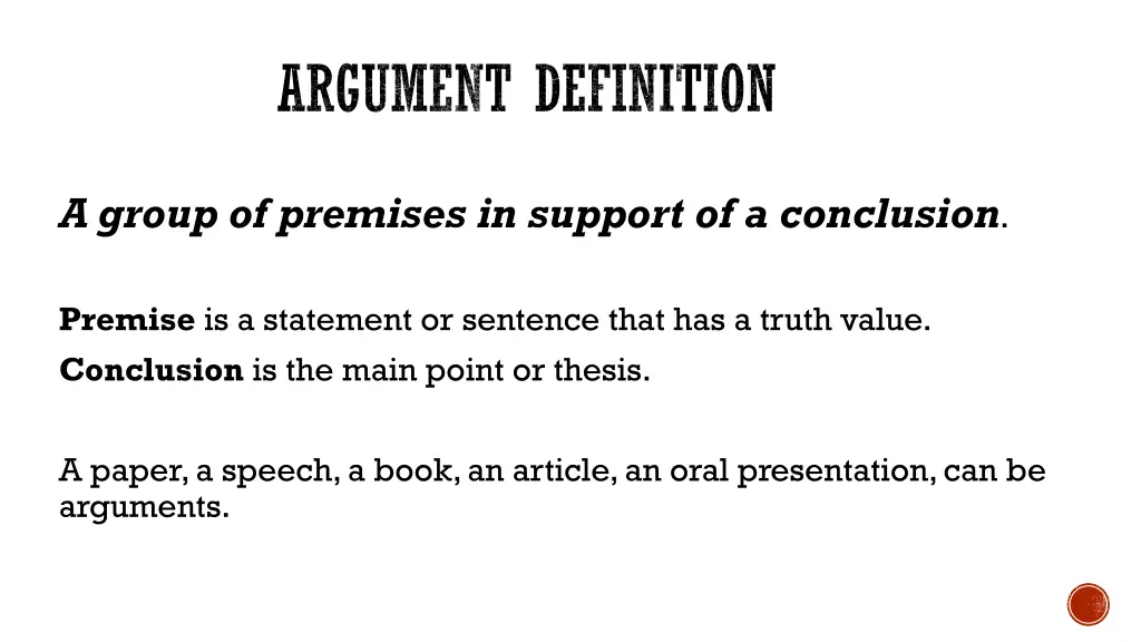 argument definition