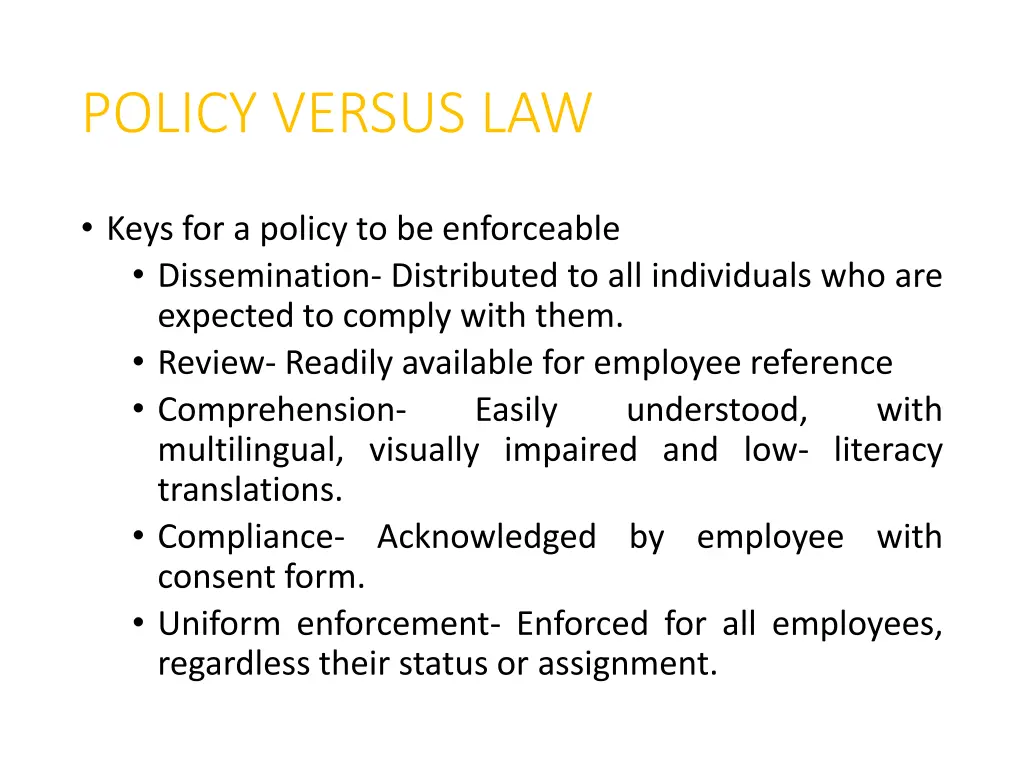 policy versus law 1