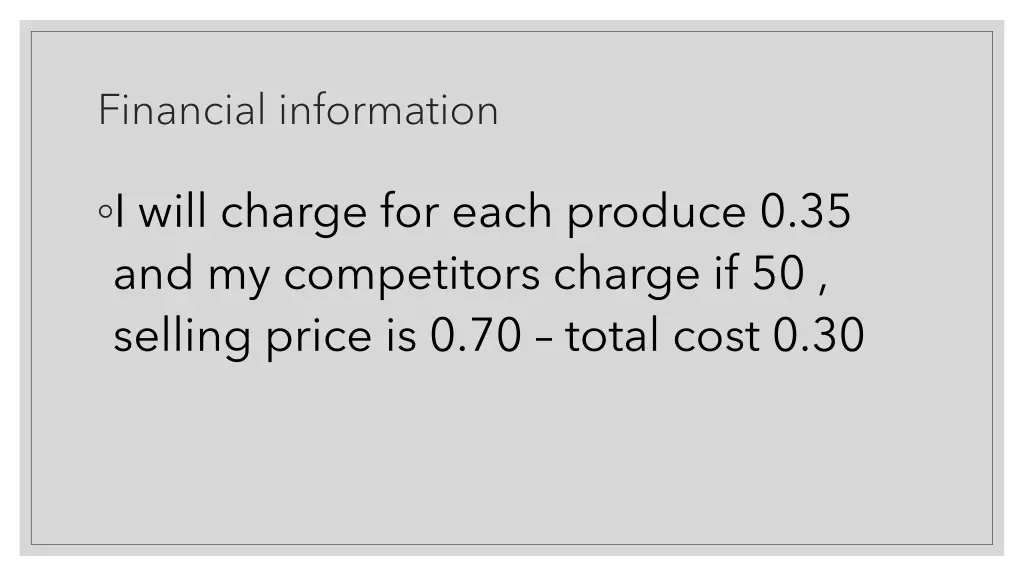 financial information