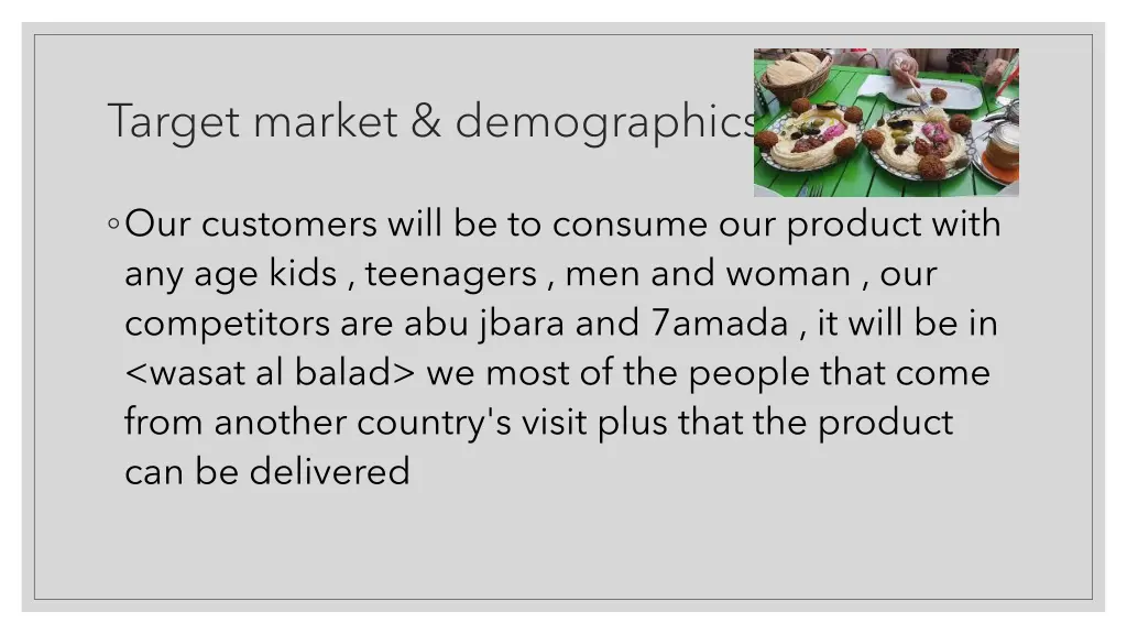 target market demographics
