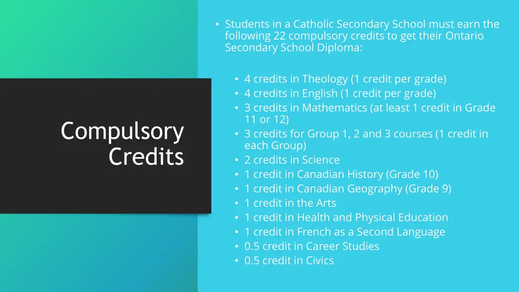 students in a catholic secondary school must earn