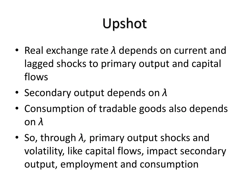 upshot
