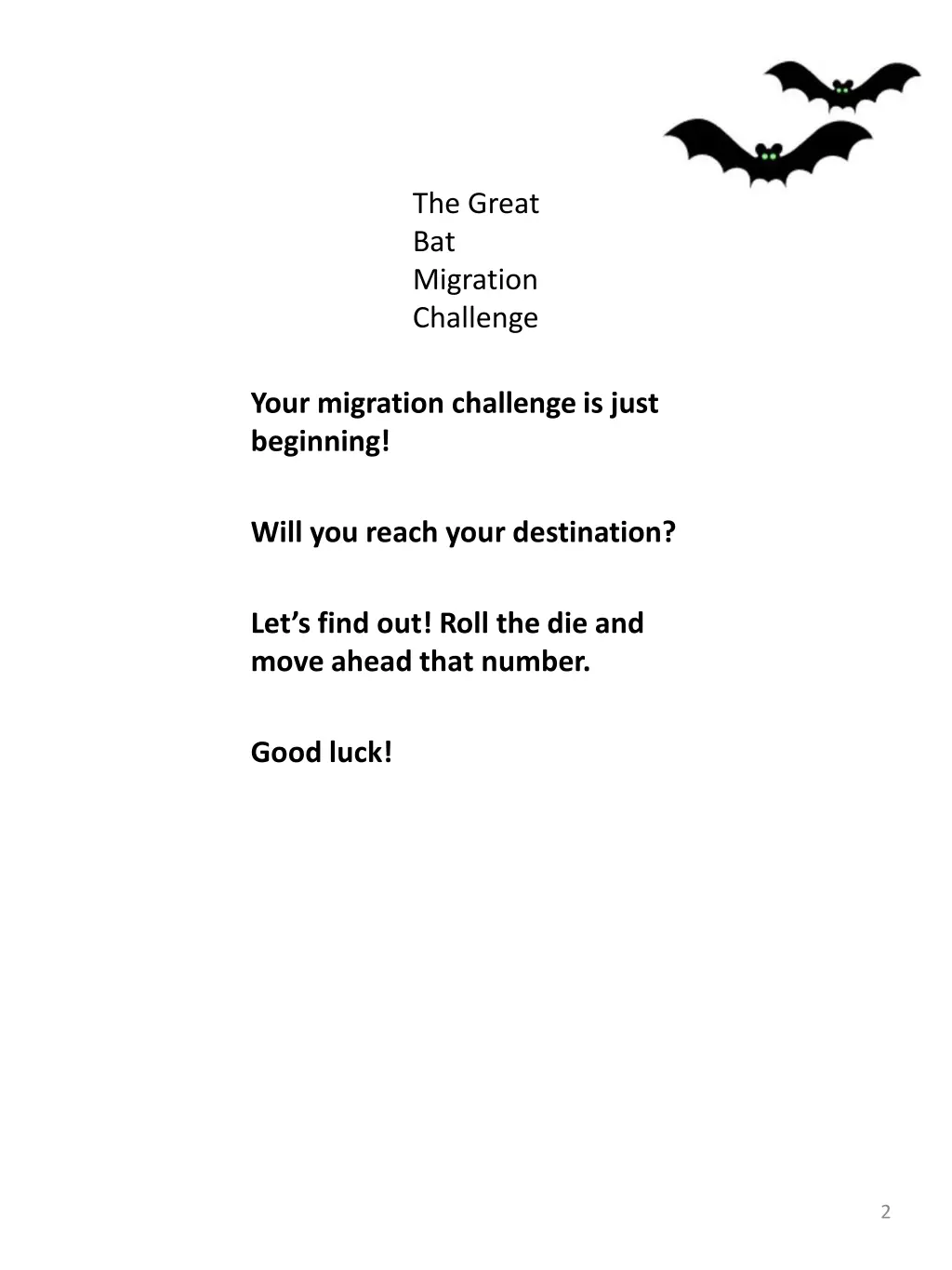 the great bat migration challenge 1