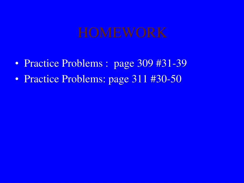homework