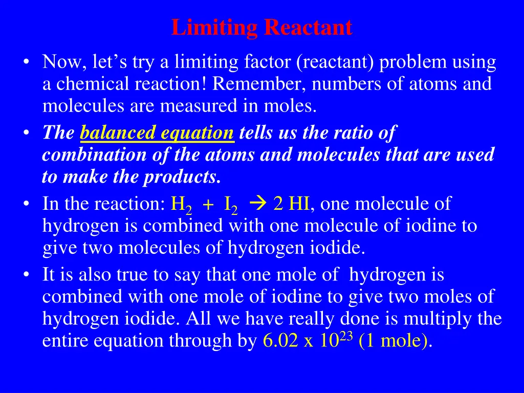 limiting reactant 1
