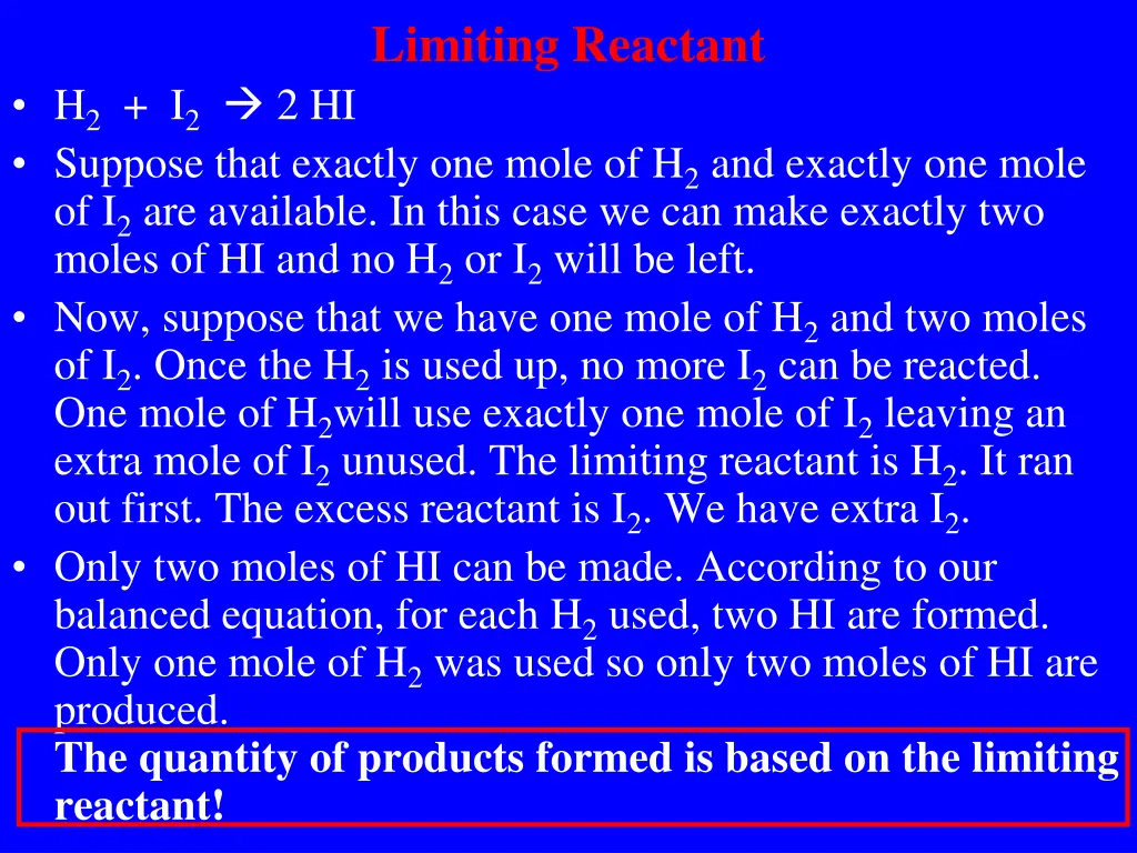 limiting reactant 2