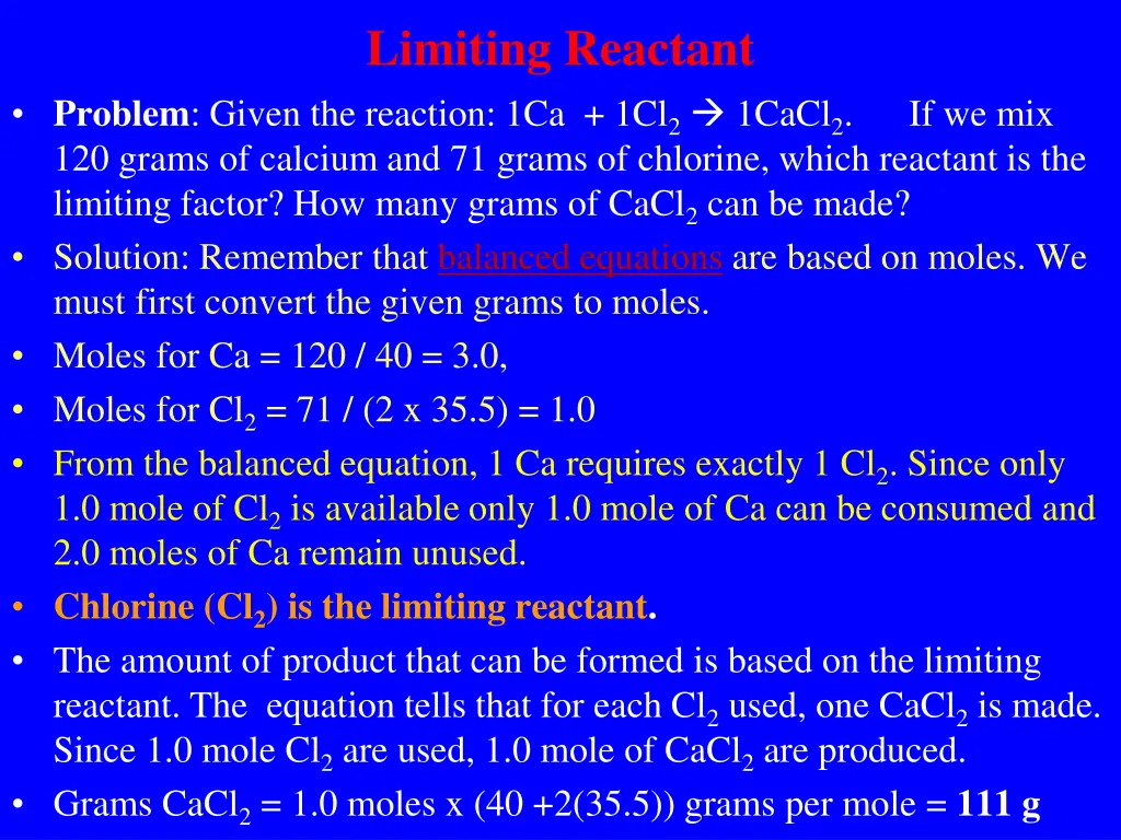 limiting reactant 3