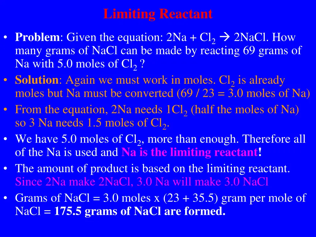 limiting reactant 4