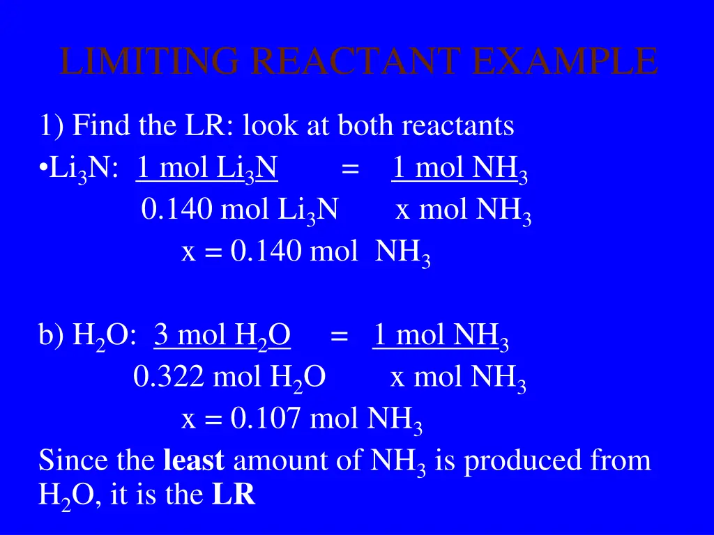 limiting reactant example 2