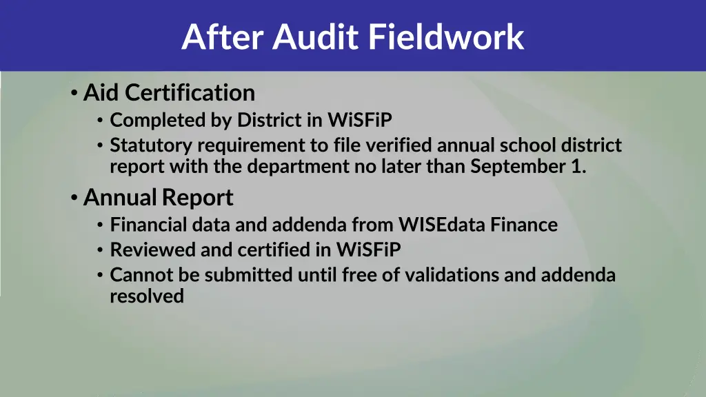 after audit fieldwork 1