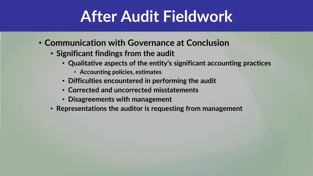 after audit fieldwork 8