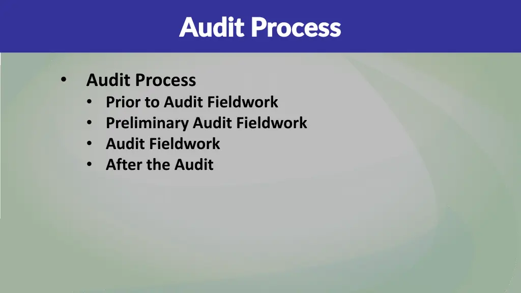 audit process audit process