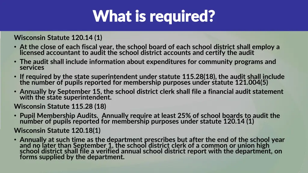 what is required what is required