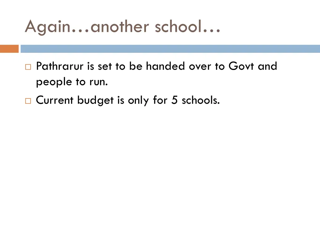 again another school