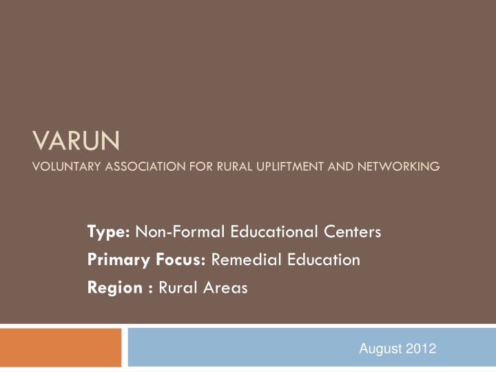 varun voluntary association for rural upliftment