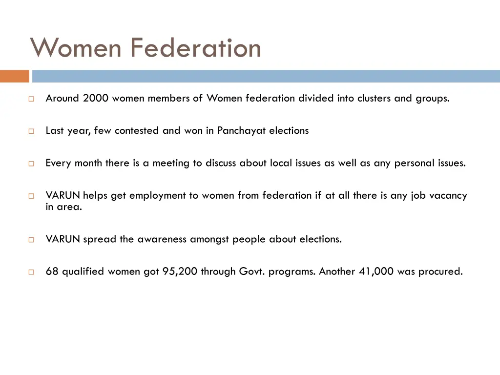 women federation
