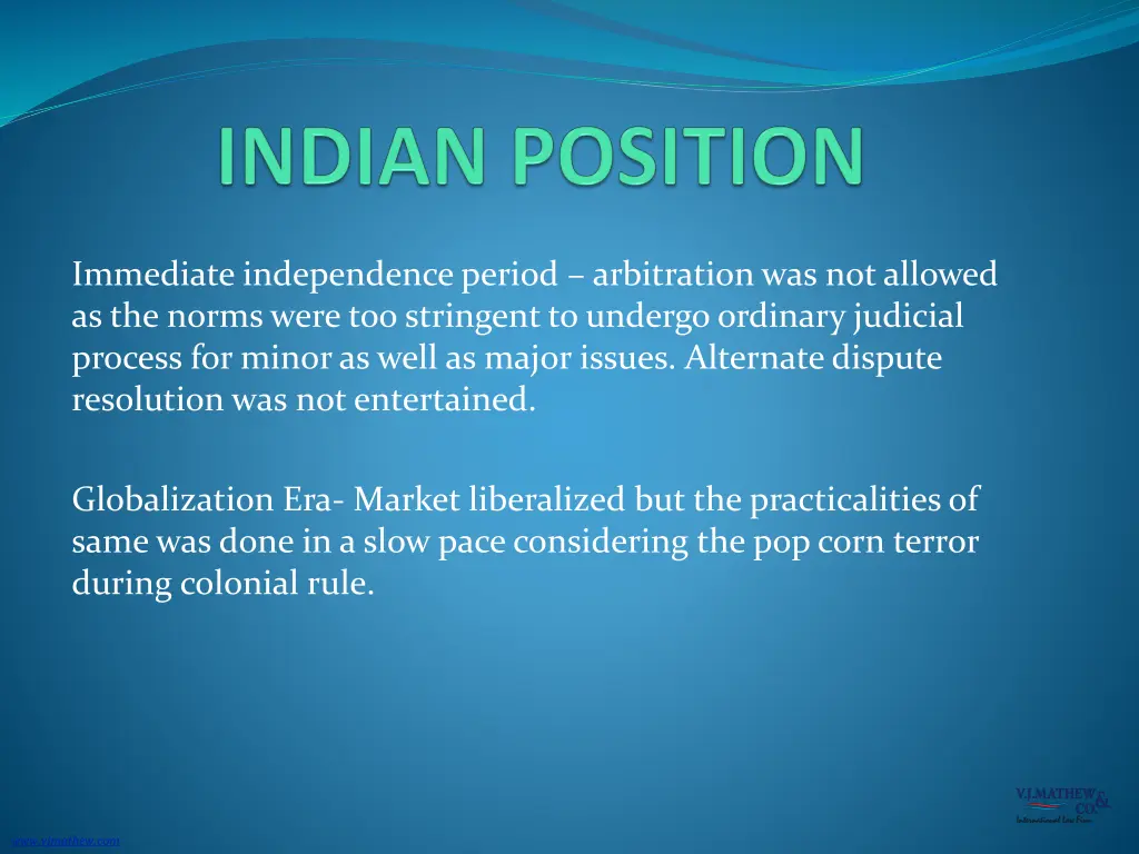 immediate independence period arbitration